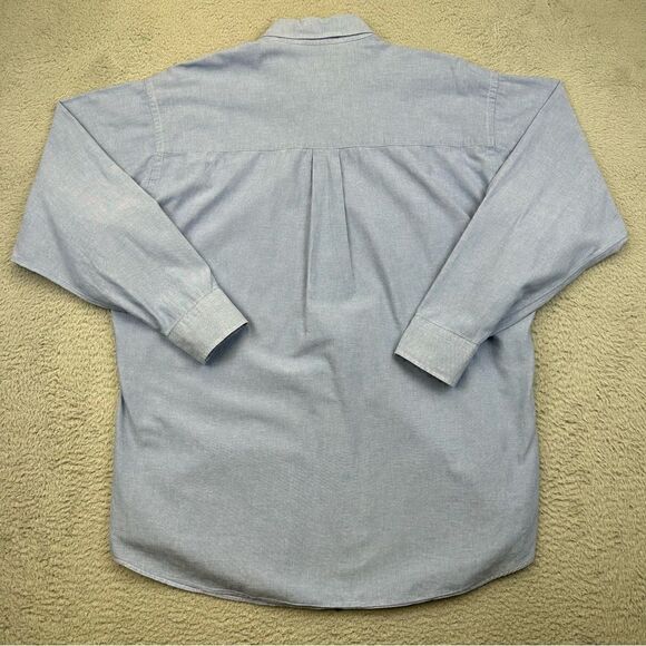 Vintage Chaps Ralph Lauren Shirt Mens Large Blue Cotton Button Business USA Made - Picture 5 of 13